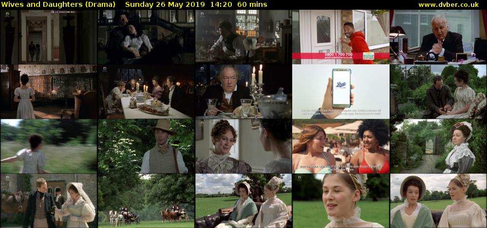 Wives and Daughters (Drama) Sunday 26 May 2019 14:20 - 15:20