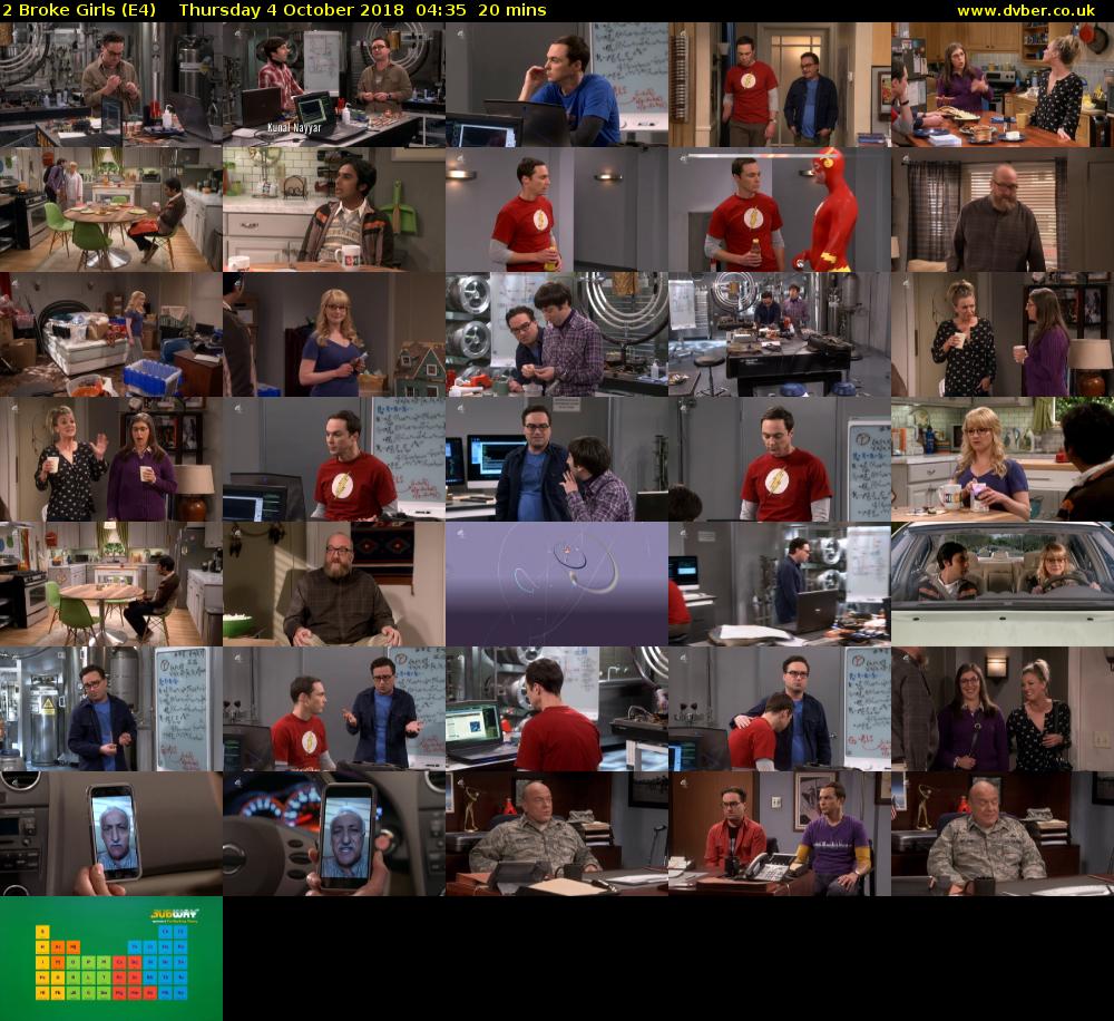 2 Broke Girls (E4) Thursday 4 October 2018 04:35 - 04:55