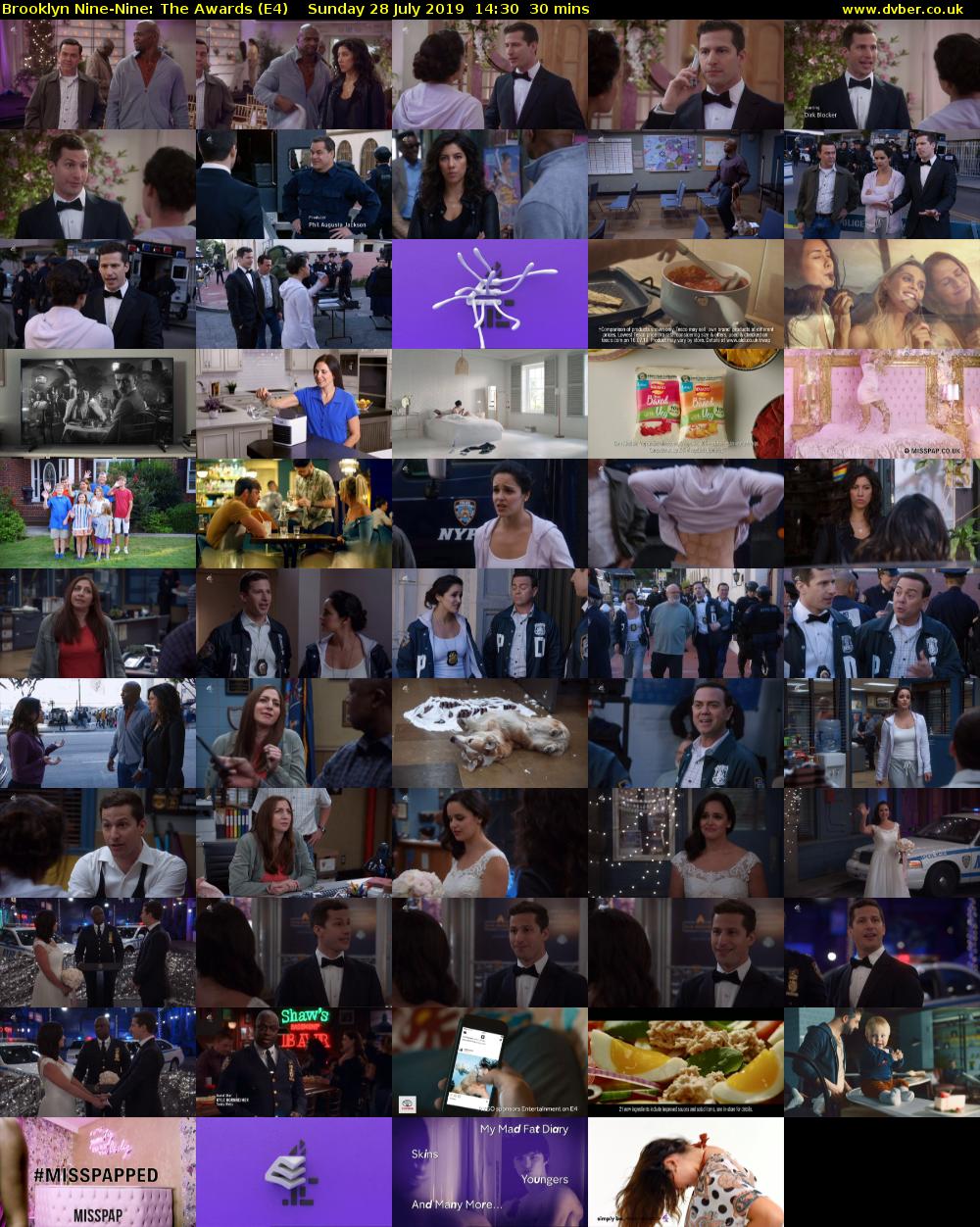 Brooklyn Nine-Nine: The Awards (E4) Sunday 28 July 2019 14:30 - 15:00