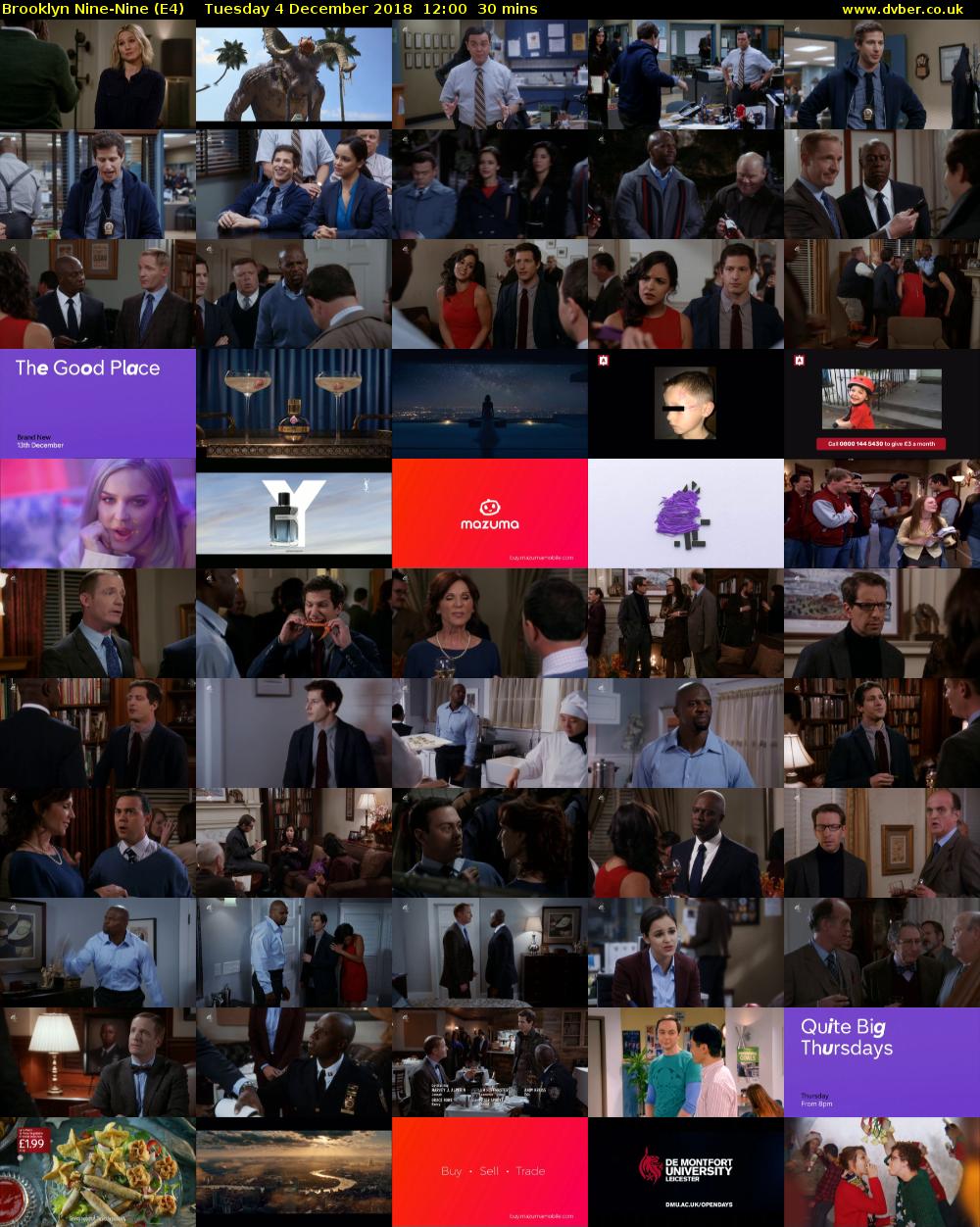 Brooklyn Nine-Nine (E4) Tuesday 4 December 2018 12:00 - 12:30