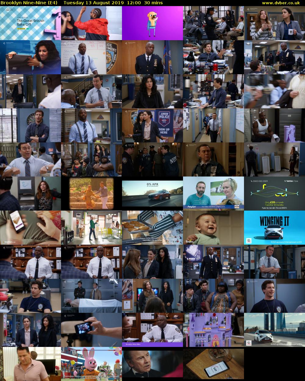Brooklyn Nine-Nine (E4) Tuesday 13 August 2019 12:00 - 12:30