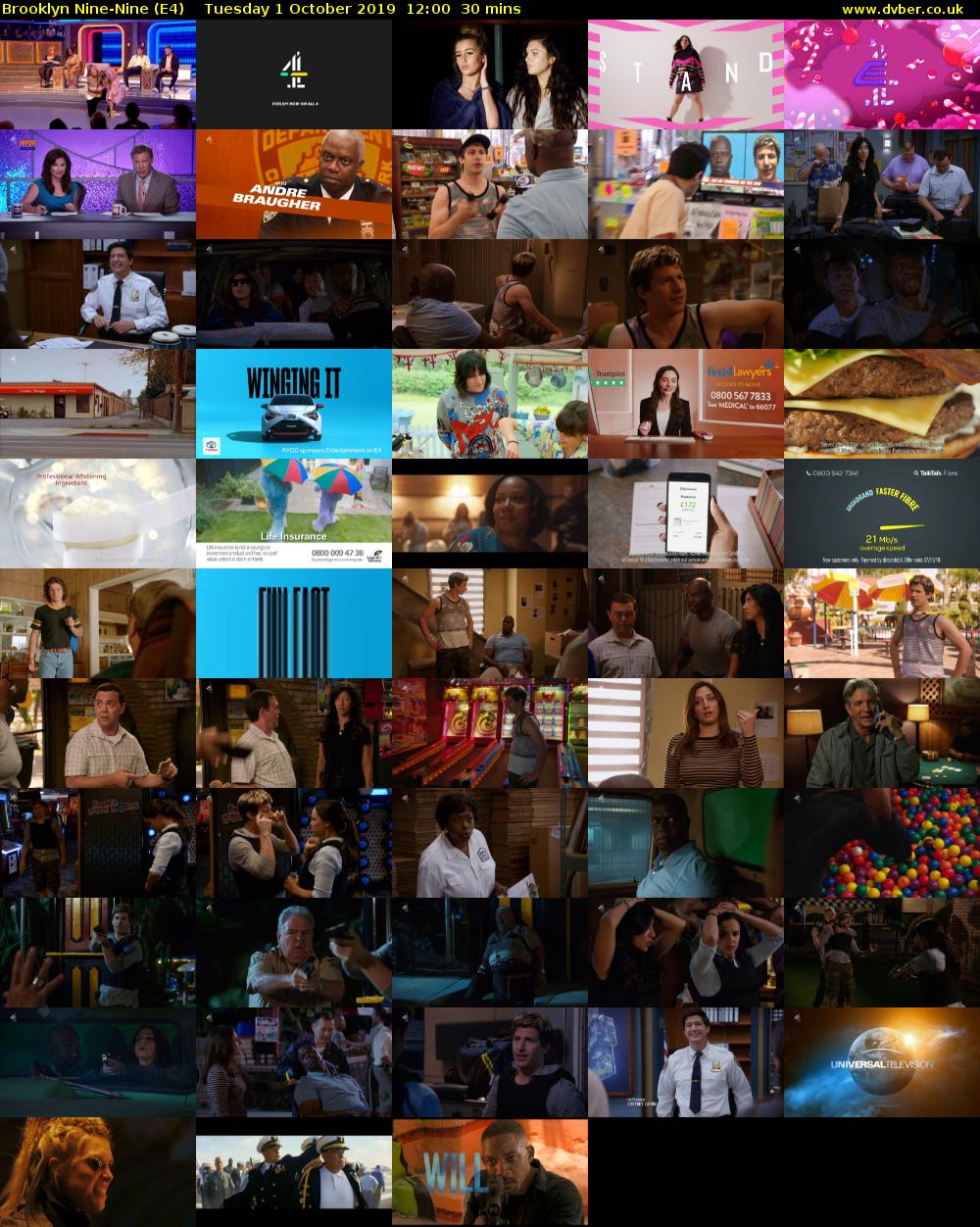 Brooklyn Nine-Nine (E4) Tuesday 1 October 2019 12:00 - 12:30