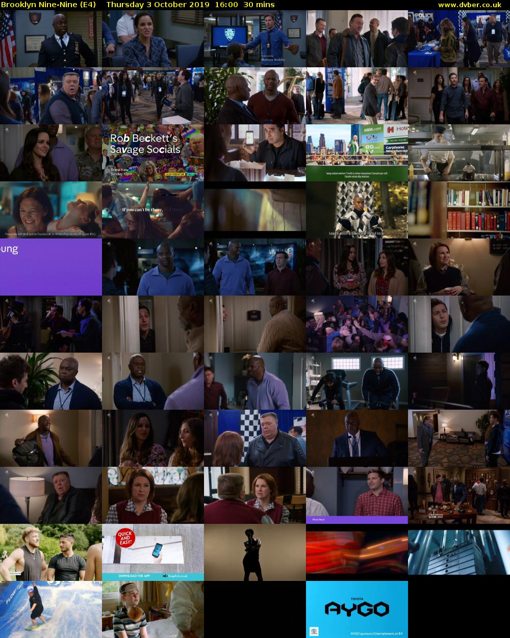 Brooklyn Nine-Nine (E4) Thursday 3 October 2019 16:00 - 16:30