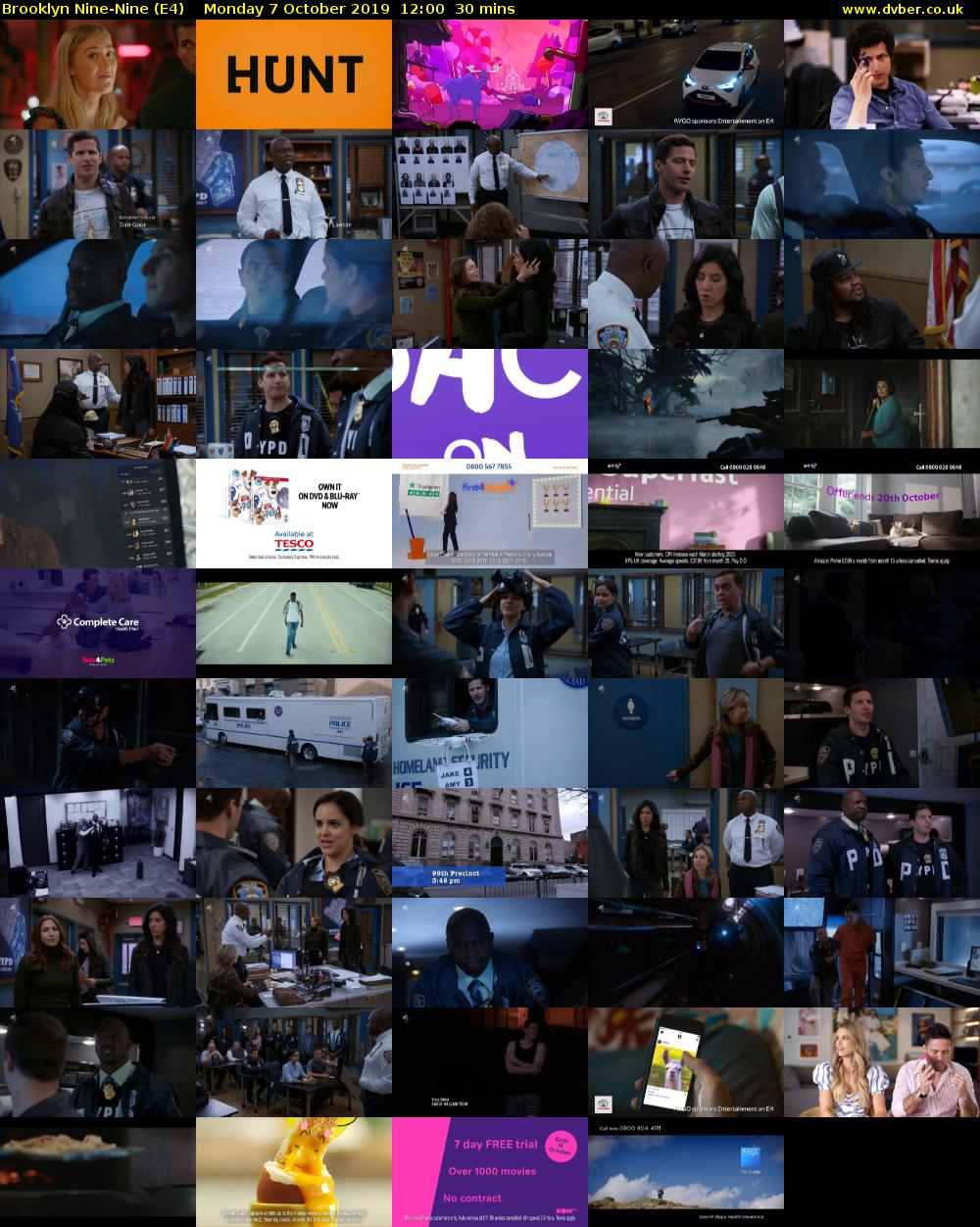 Brooklyn Nine-Nine (E4) Monday 7 October 2019 12:00 - 12:30