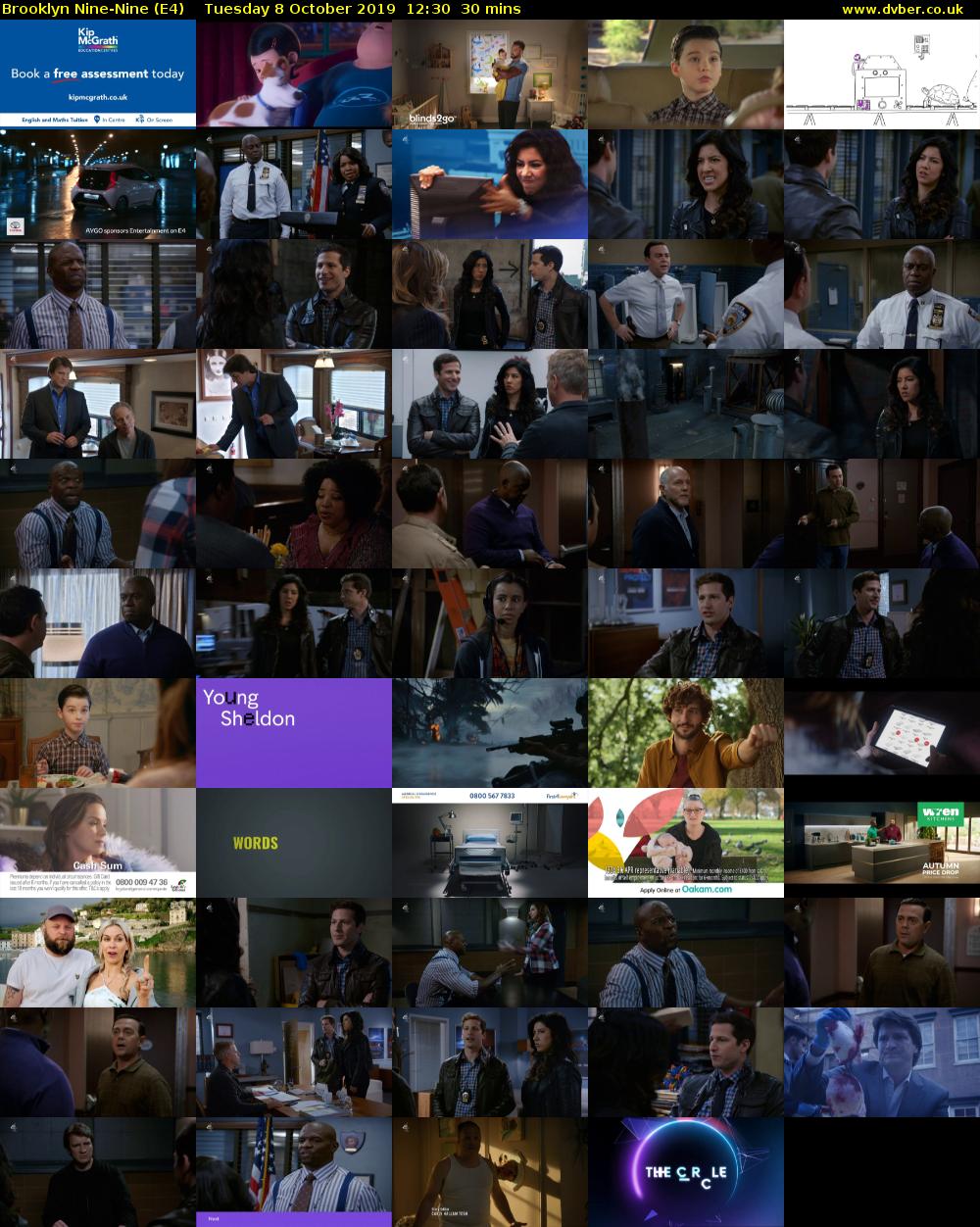 Brooklyn Nine-Nine (E4) Tuesday 8 October 2019 12:30 - 13:00