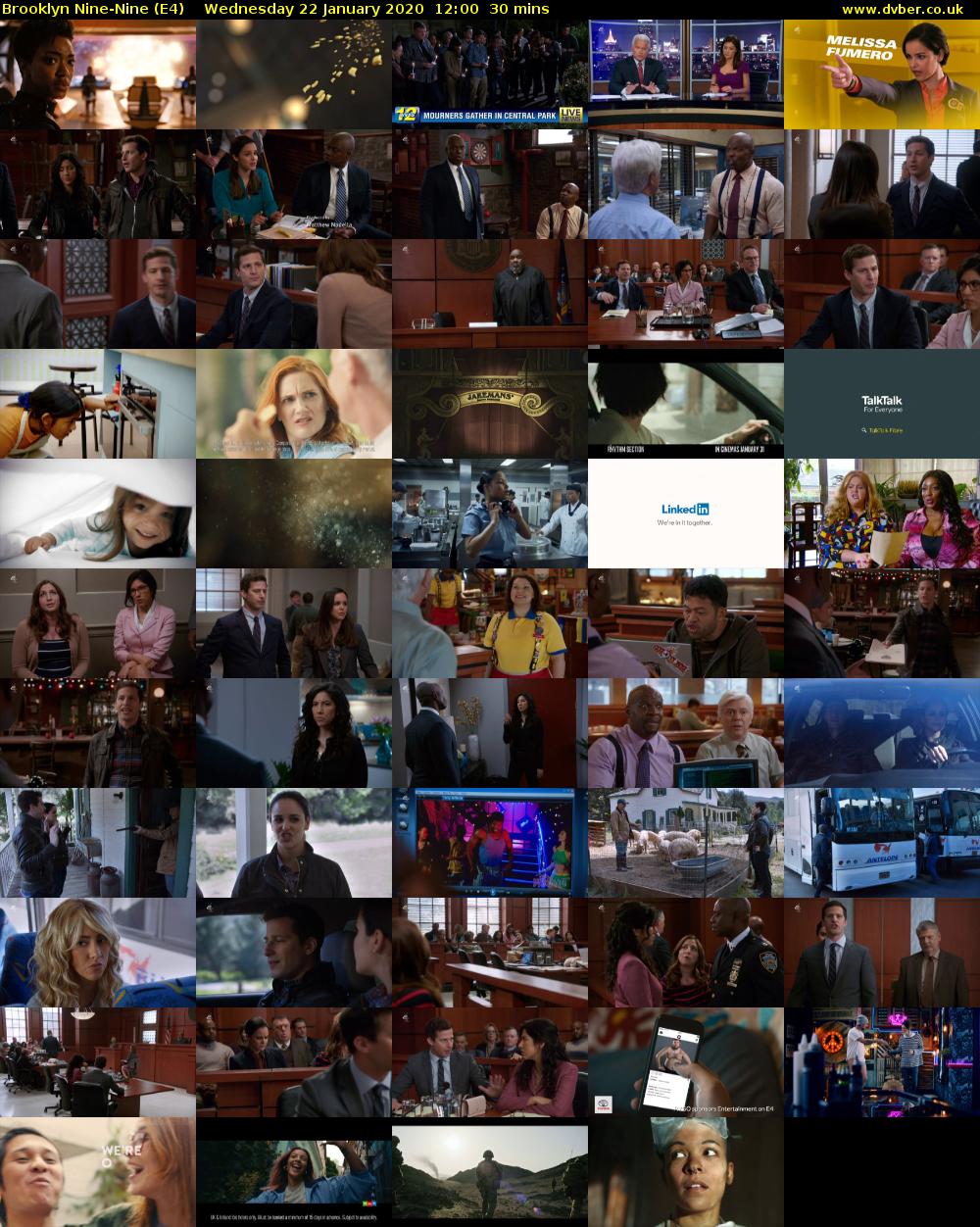 Brooklyn Nine-Nine (E4) Wednesday 22 January 2020 12:00 - 12:30