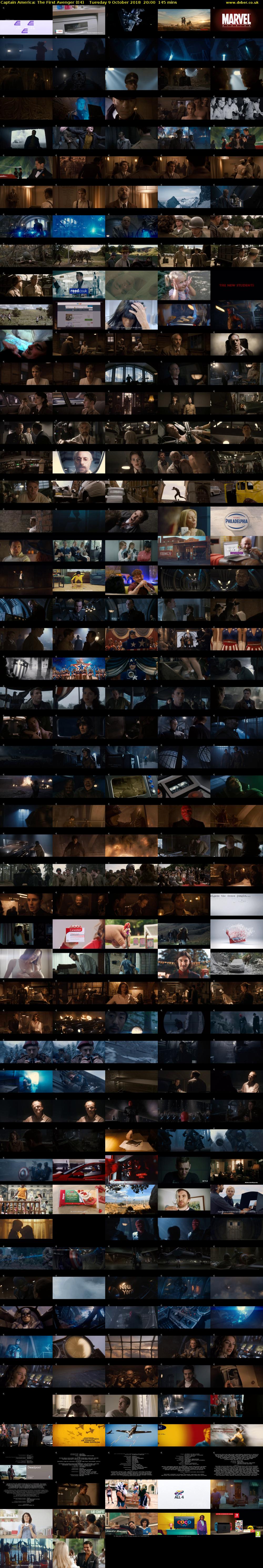 Captain America: The First Avenger (E4) Tuesday 9 October 2018 20:00 - 22:25