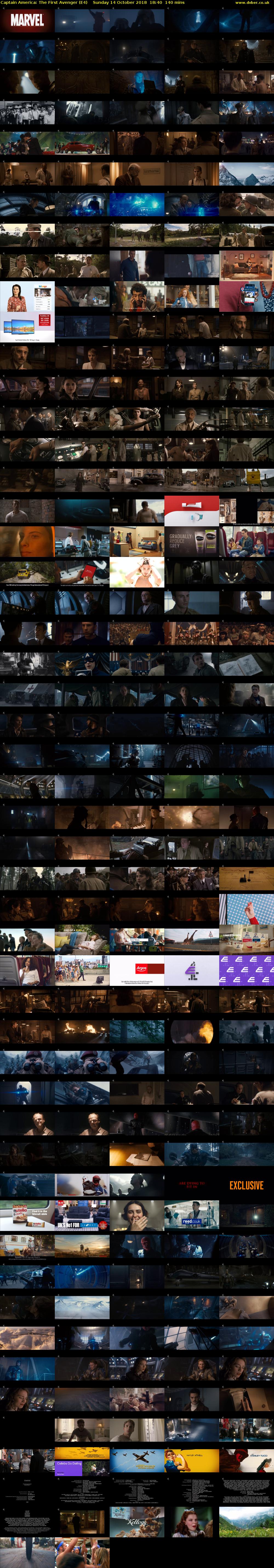 Captain America: The First Avenger (E4) Sunday 14 October 2018 18:40 - 21:00