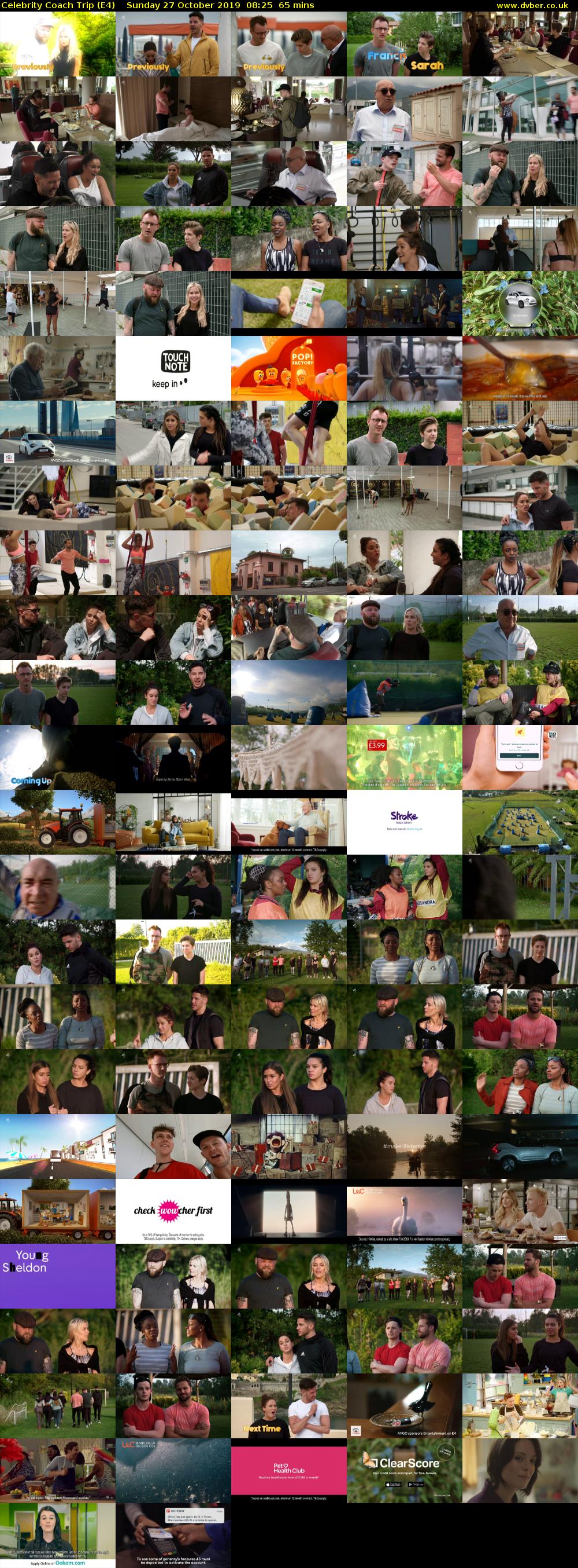 Celebrity Coach Trip (E4) Sunday 27 October 2019 08:25 - 09:30