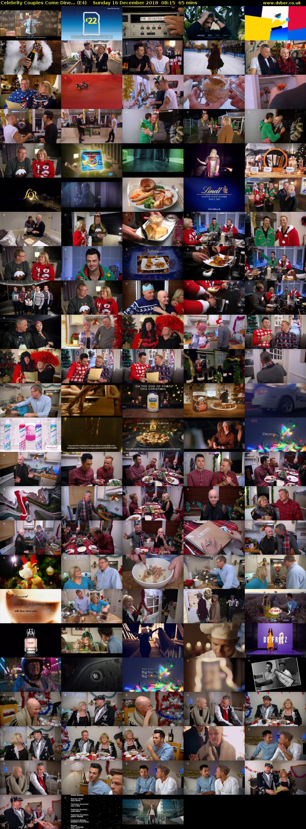 Celebrity Couples Come Dine... (E4) Sunday 16 December 2018 08:15 - 09:20
