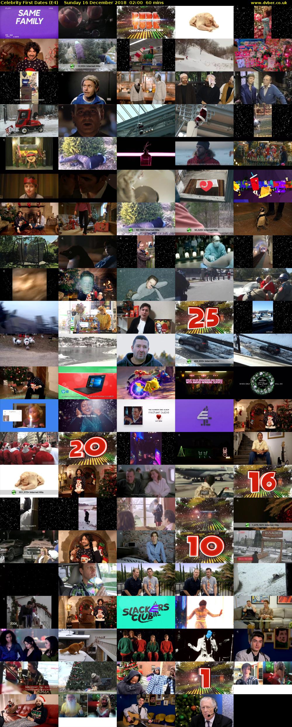 Celebrity First Dates (E4) Sunday 16 December 2018 02:00 - 03:00