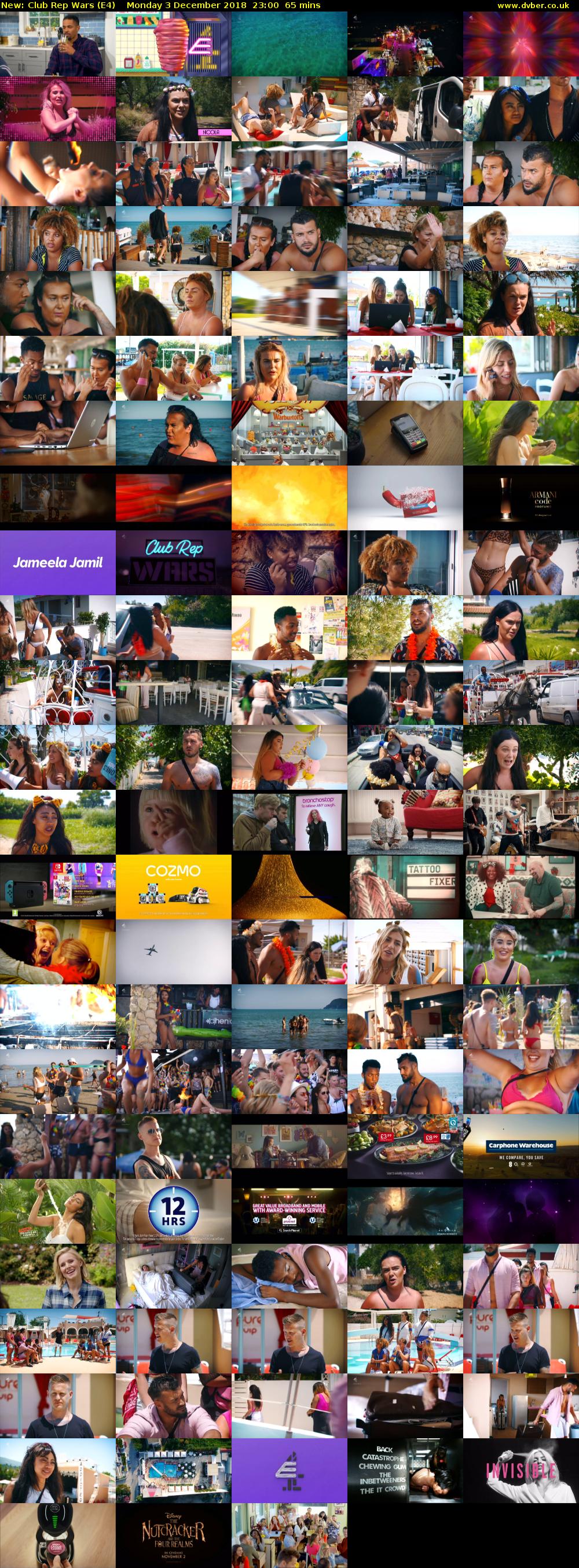 Club Rep Wars (E4) Monday 3 December 2018 23:00 - 00:05