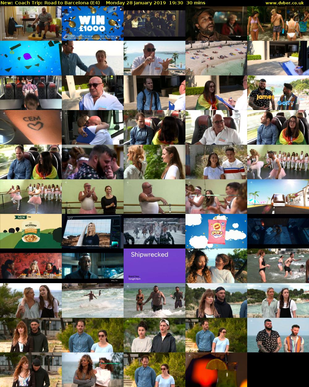 Coach Trip: Road to Barcelona (E4) Monday 28 January 2019 19:30 - 20:00