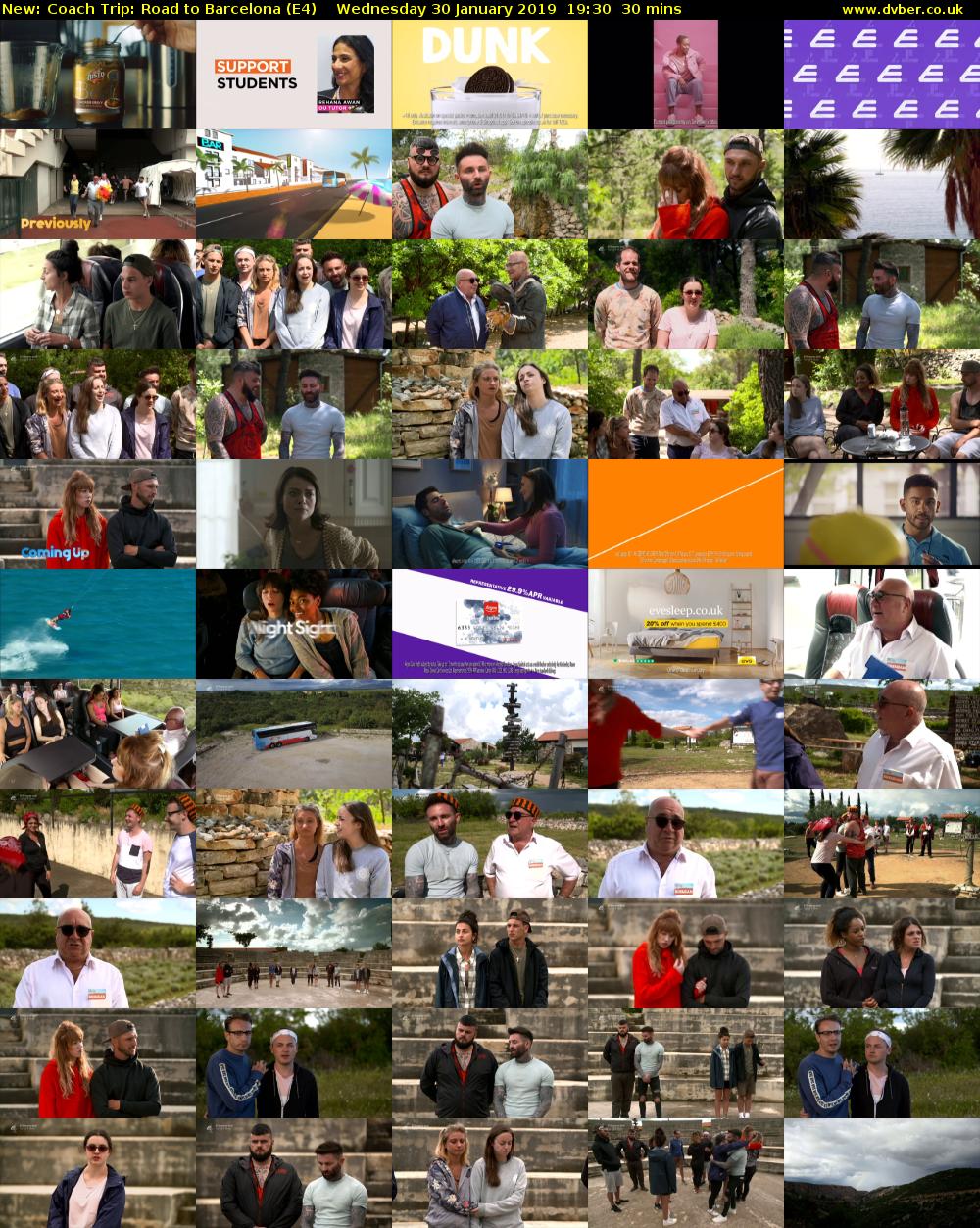 Coach Trip: Road to Barcelona (E4) Wednesday 30 January 2019 19:30 - 20:00