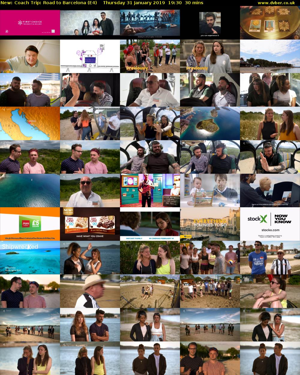 Coach Trip: Road to Barcelona (E4) Thursday 31 January 2019 19:30 - 20:00