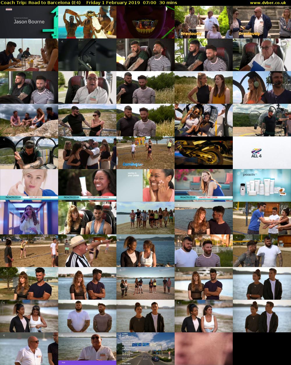 Coach Trip: Road to Barcelona (E4) Friday 1 February 2019 07:00 - 07:30