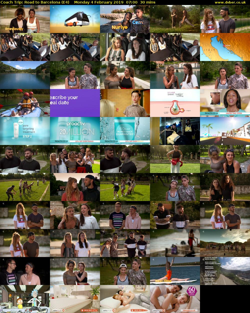 Coach Trip: Road to Barcelona (E4) Monday 4 February 2019 07:00 - 07:30