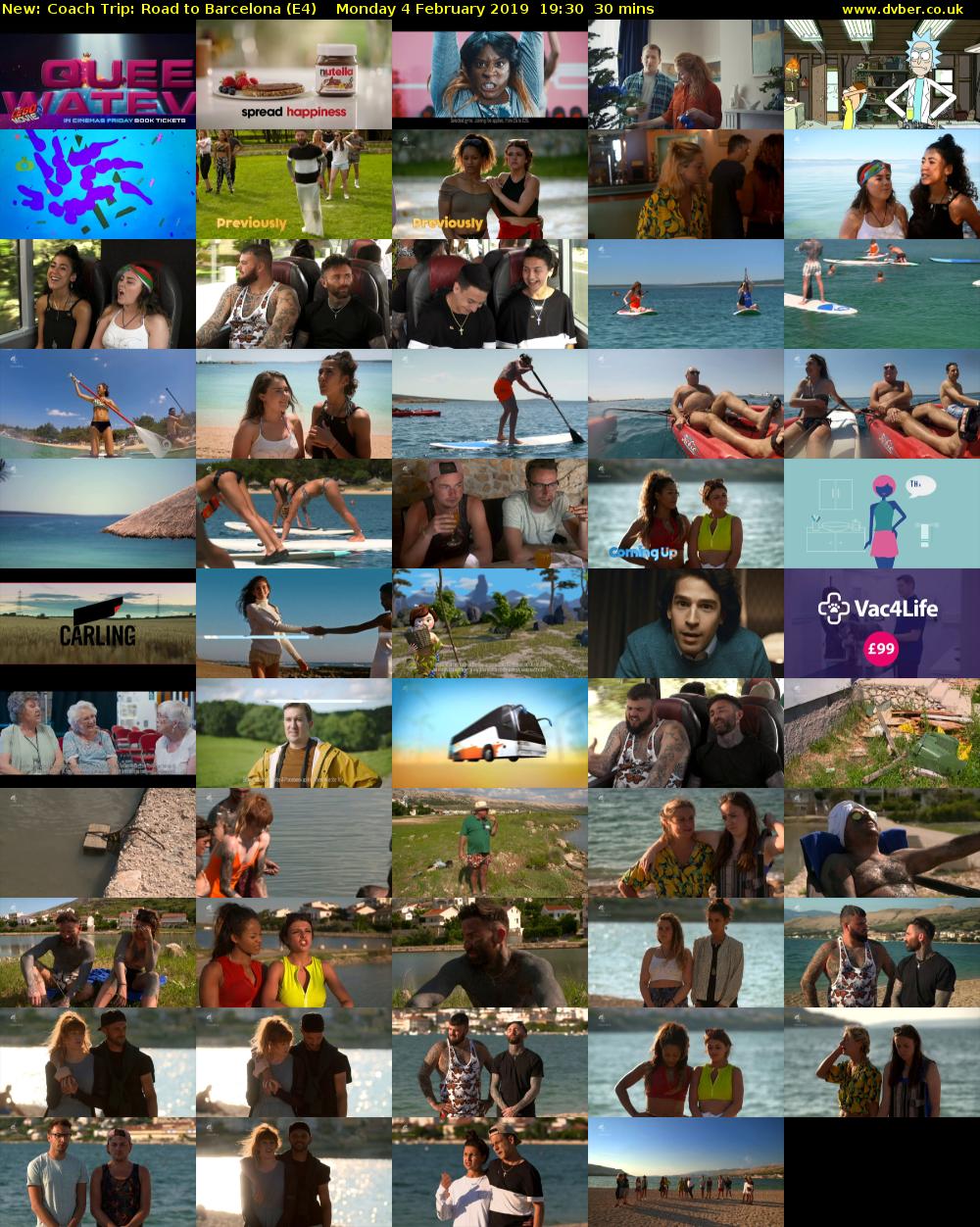 Coach Trip: Road to Barcelona (E4) Monday 4 February 2019 19:30 - 20:00