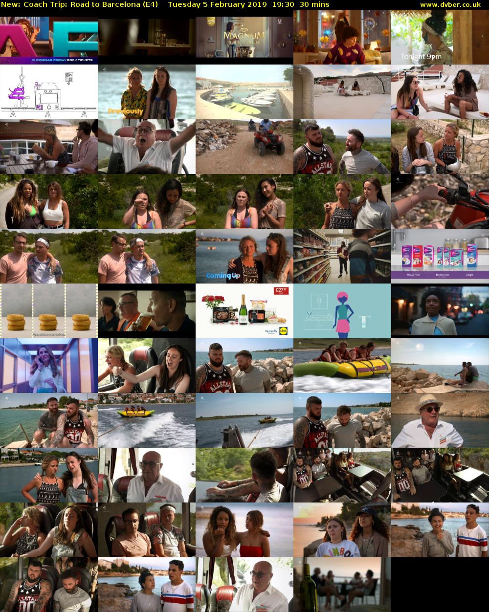 Coach Trip: Road to Barcelona (E4) Tuesday 5 February 2019 19:30 - 20:00