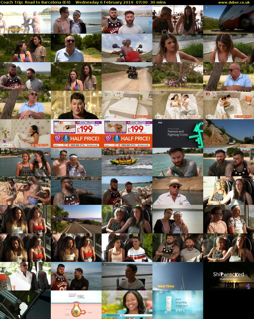 Coach Trip: Road to Barcelona (E4) Wednesday 6 February 2019 07:00 - 07:30