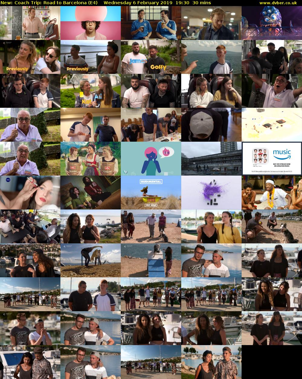 Coach Trip: Road to Barcelona (E4) Wednesday 6 February 2019 19:30 - 20:00