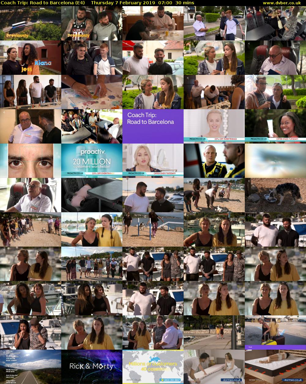 Coach Trip: Road to Barcelona (E4) Thursday 7 February 2019 07:00 - 07:30