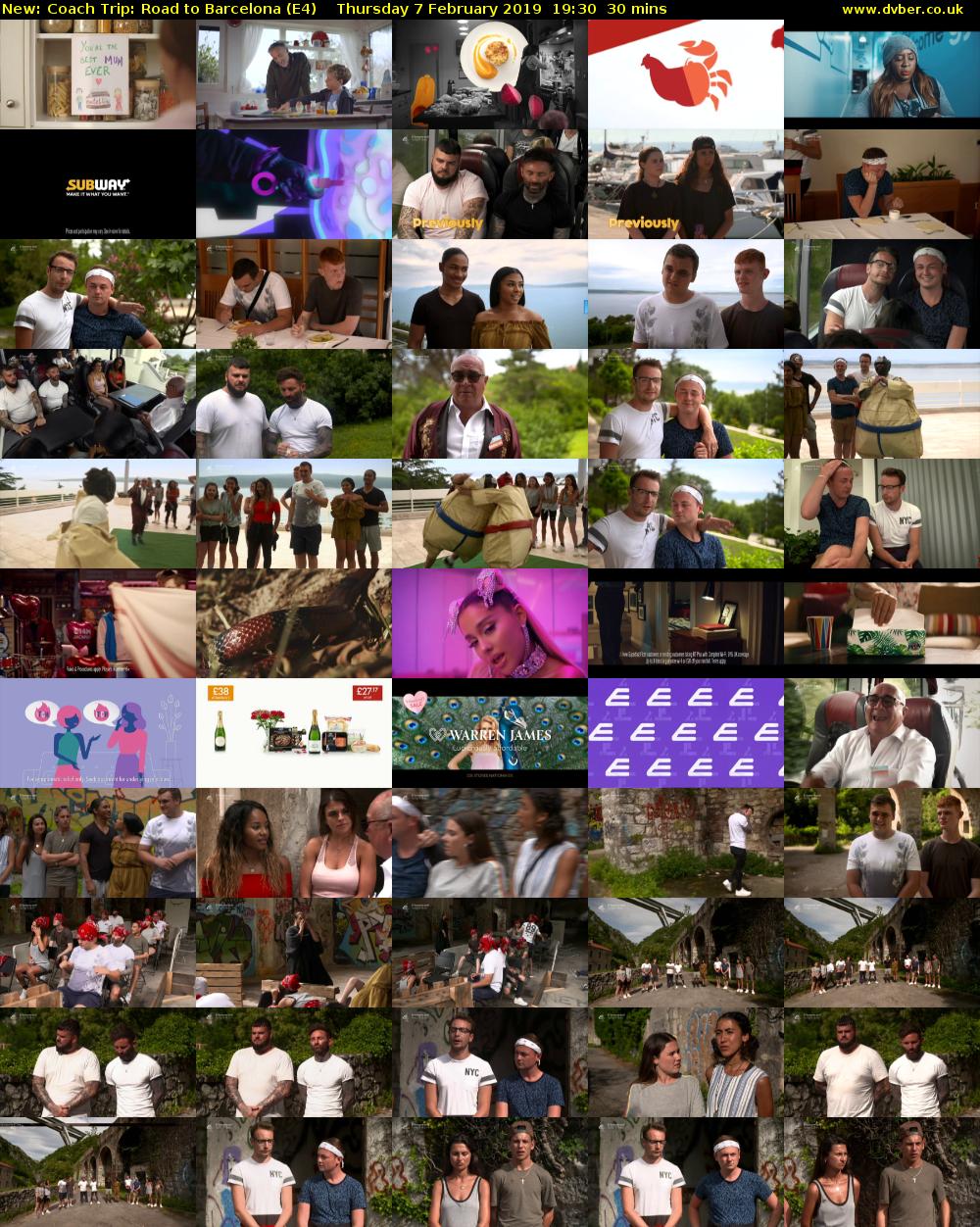 Coach Trip: Road to Barcelona (E4) Thursday 7 February 2019 19:30 - 20:00