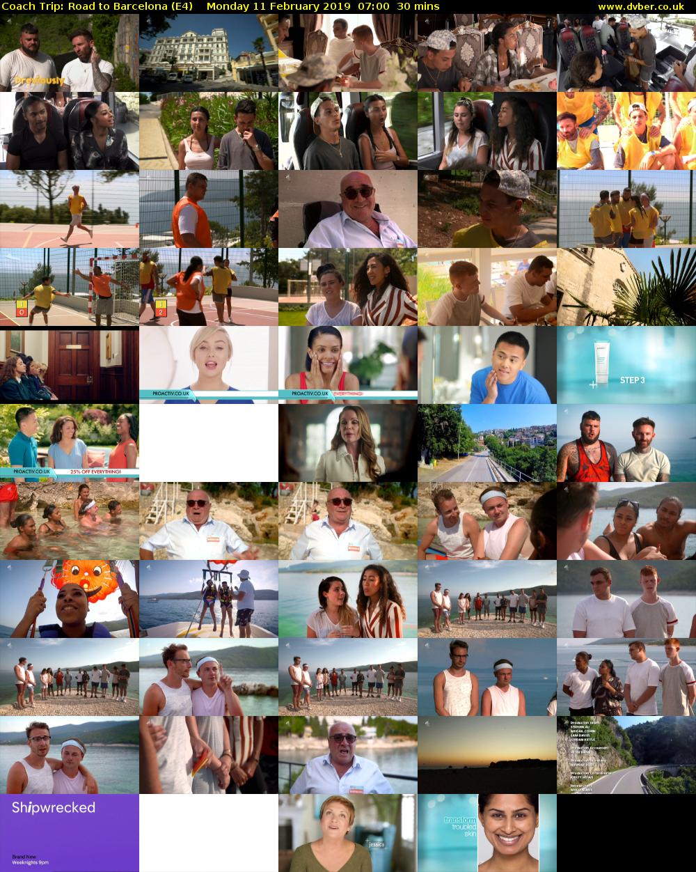 Coach Trip: Road to Barcelona (E4) Monday 11 February 2019 07:00 - 07:30