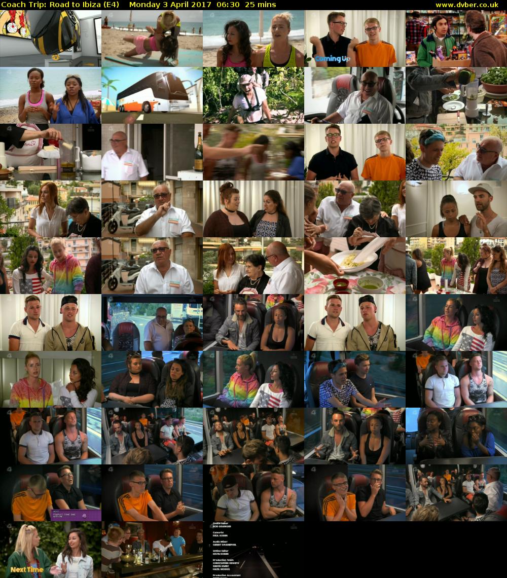 Coach Trip: Road to Ibiza (E4) Monday 3 April 2017 06:30 - 06:55