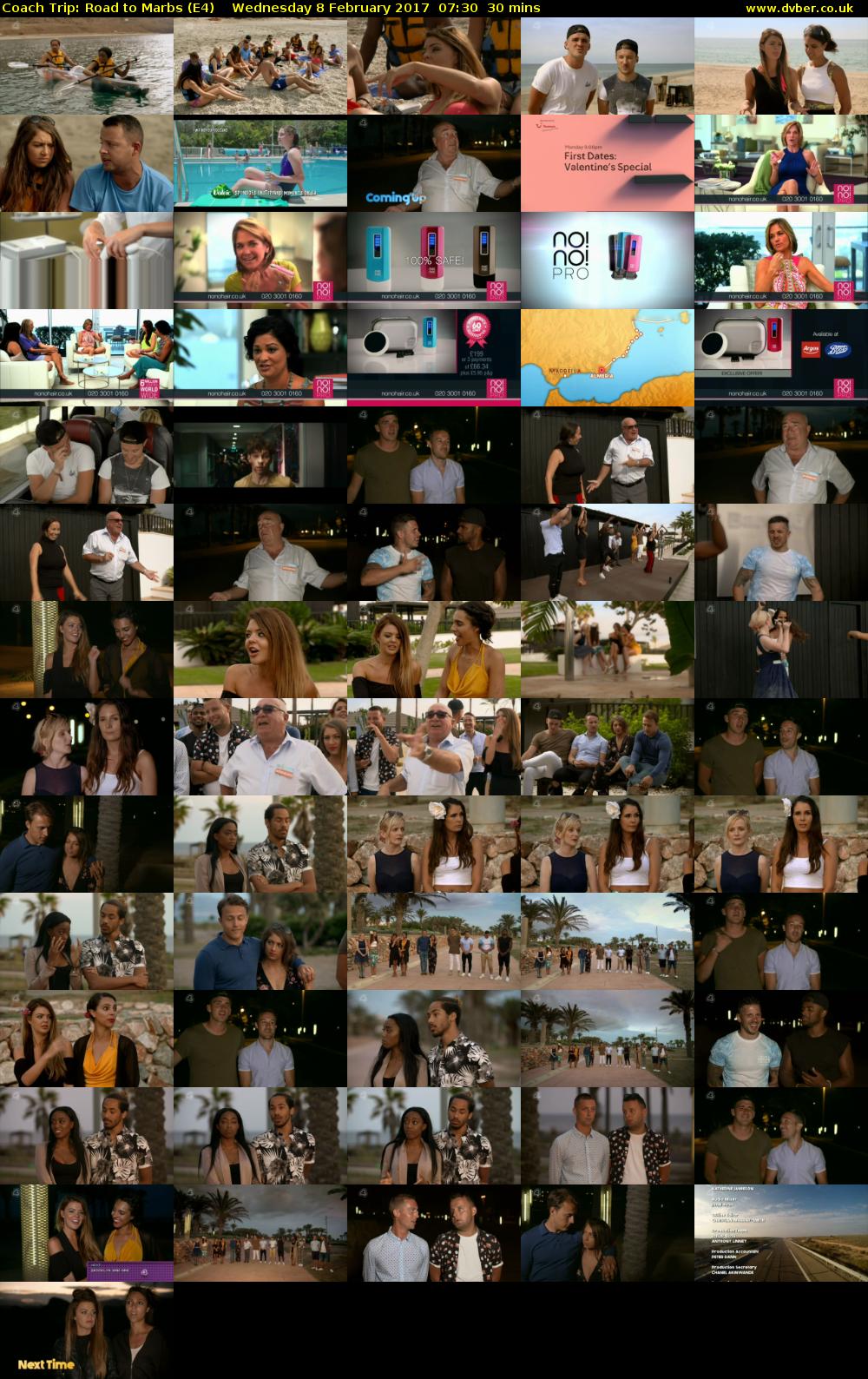 Coach Trip: Road to Marbs (E4) Wednesday 8 February 2017 07:30 - 08:00