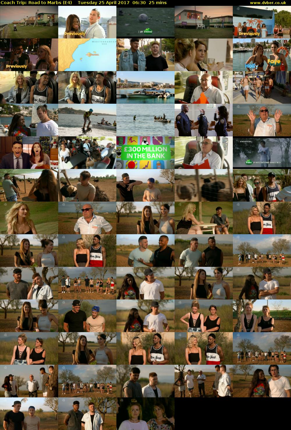 Coach Trip: Road to Marbs (E4) Tuesday 25 April 2017 06:30 - 06:55