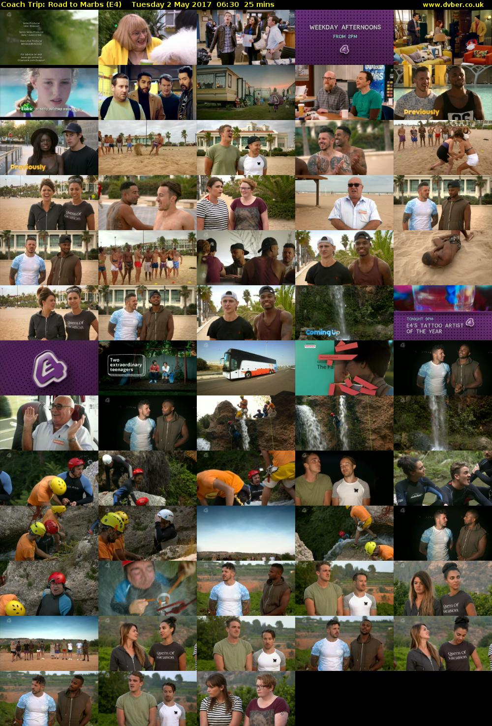 Coach Trip: Road to Marbs (E4) Tuesday 2 May 2017 06:30 - 06:55
