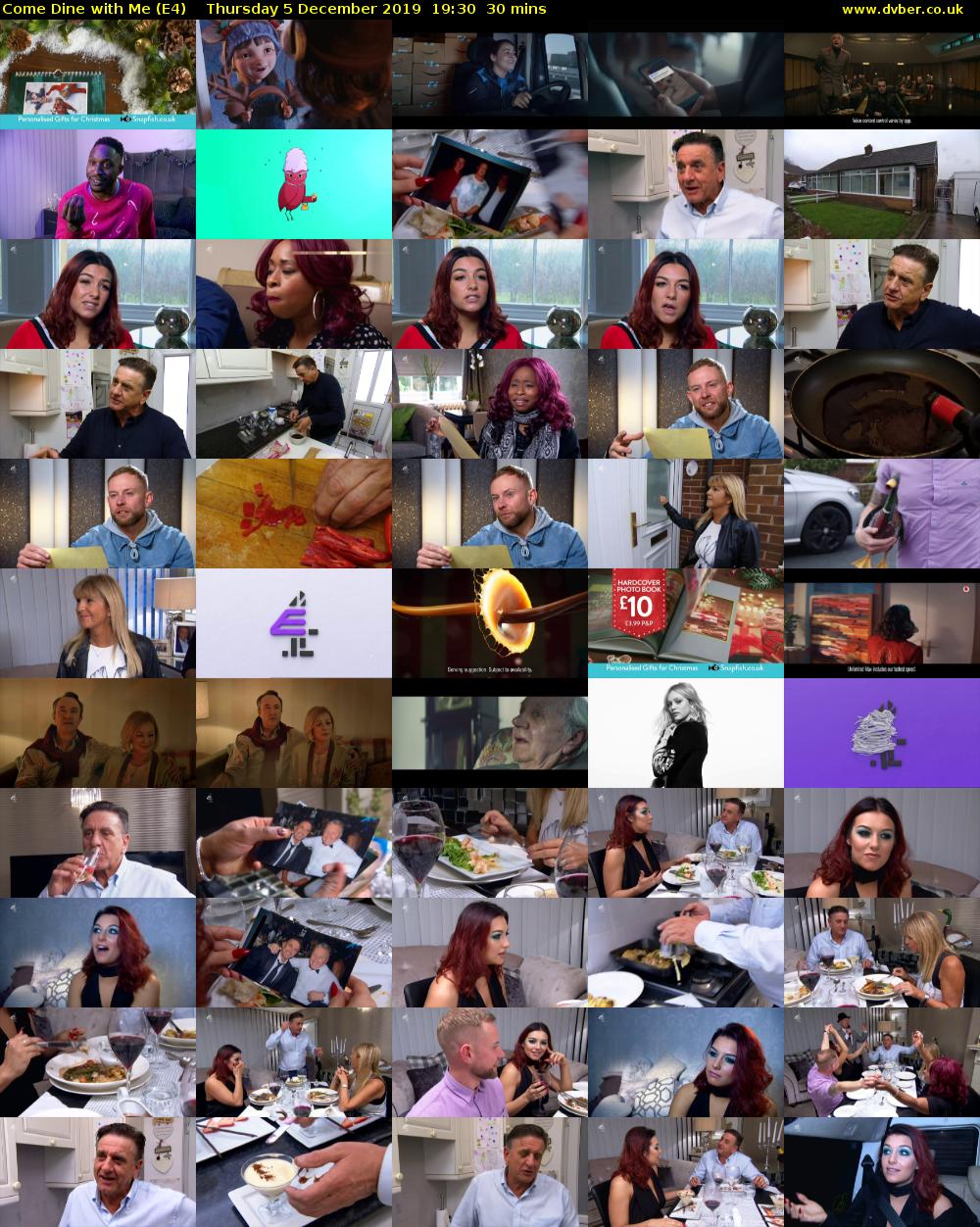 Come Dine with Me (E4) Thursday 5 December 2019 19:30 - 20:00