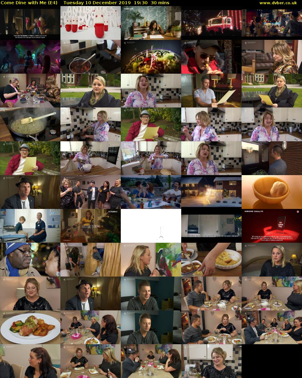 Come Dine with Me (E4) Tuesday 10 December 2019 19:30 - 20:00