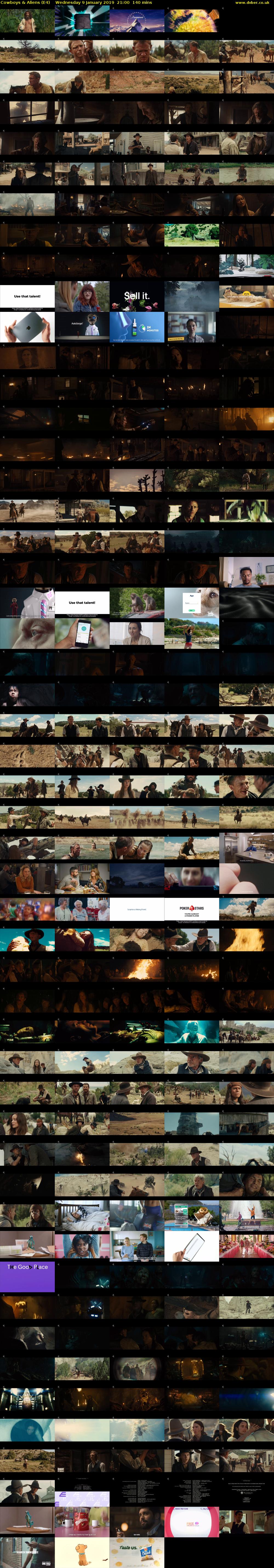 Cowboys & Aliens (E4) Wednesday 9 January 2019 21:00 - 23:20