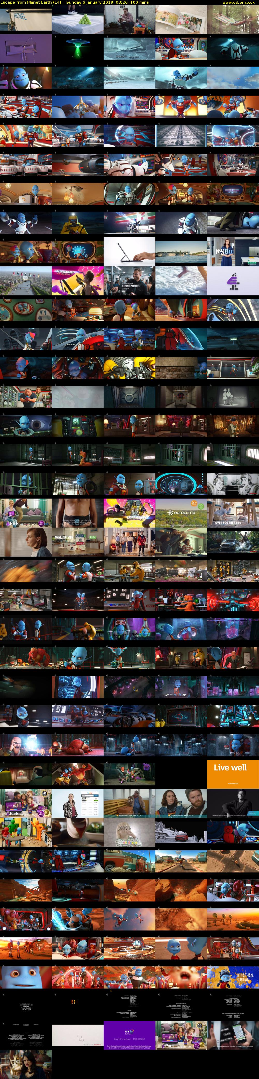 Escape from Planet Earth (E4) Sunday 6 January 2019 08:20 - 10:00