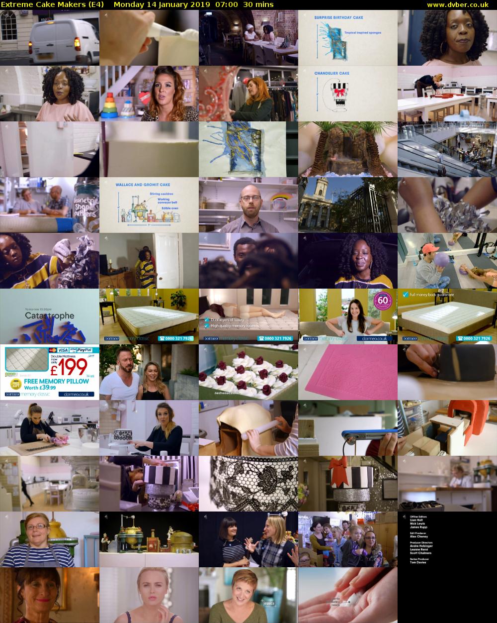 Extreme Cake Makers (E4) Monday 14 January 2019 07:00 - 07:30