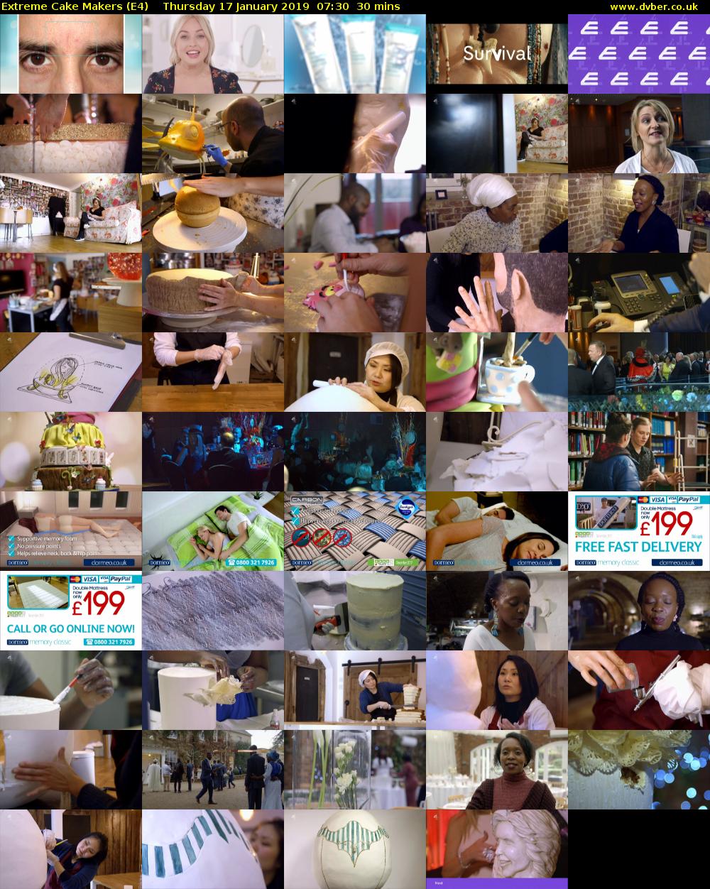 Extreme Cake Makers (E4) Thursday 17 January 2019 07:30 - 08:00