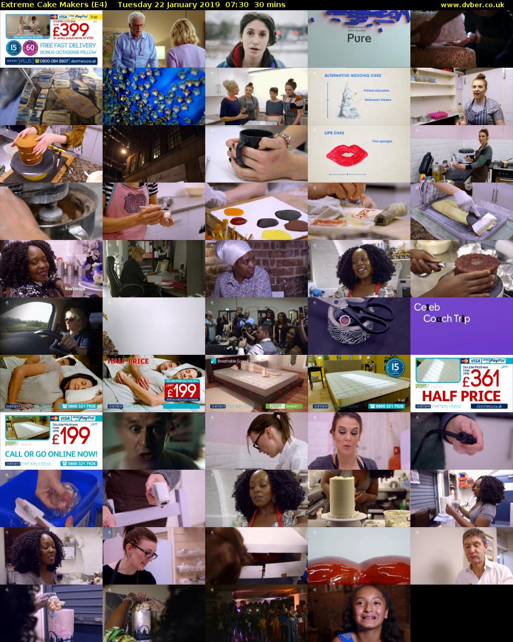 Extreme Cake Makers (E4) Tuesday 22 January 2019 07:30 - 08:00