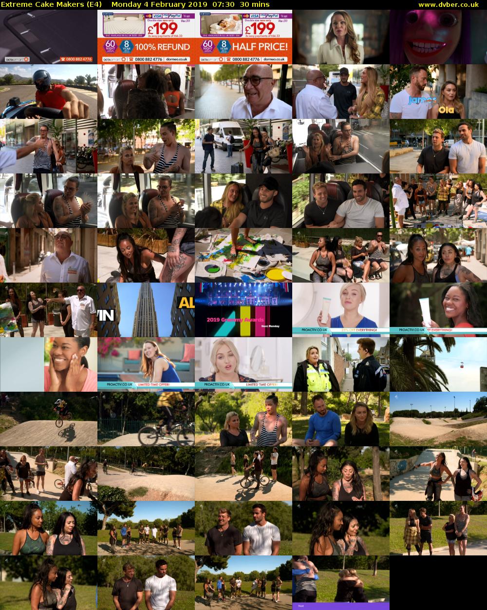 Extreme Cake Makers (E4) Monday 4 February 2019 07:30 - 08:00