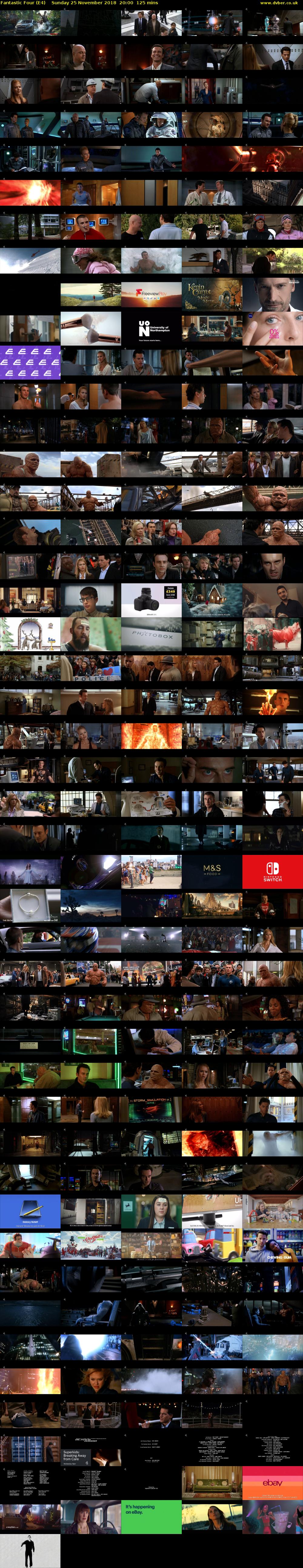 Fantastic Four (E4) Sunday 25 November 2018 20:00 - 22:05