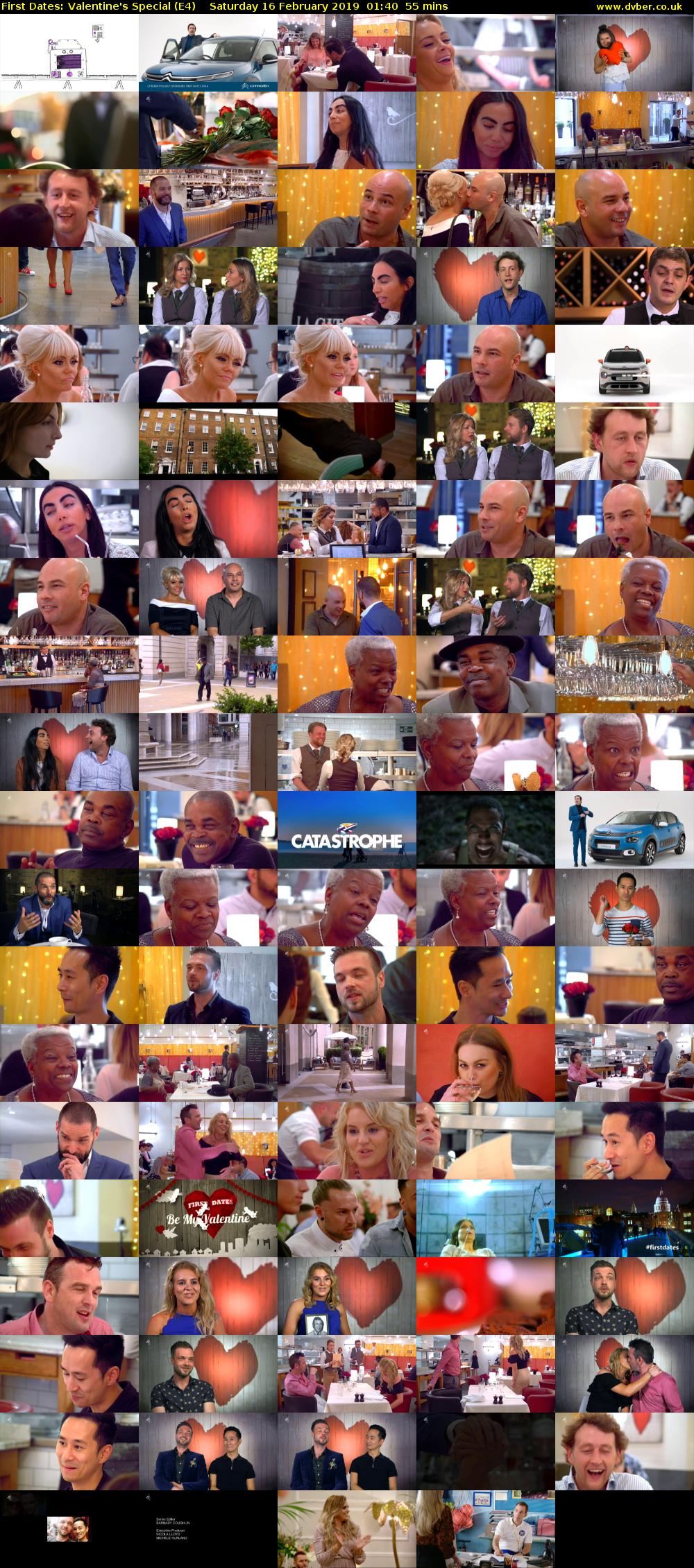 First Dates: Valentine's Special (E4) Saturday 16 February 2019 01:40 - 02:35