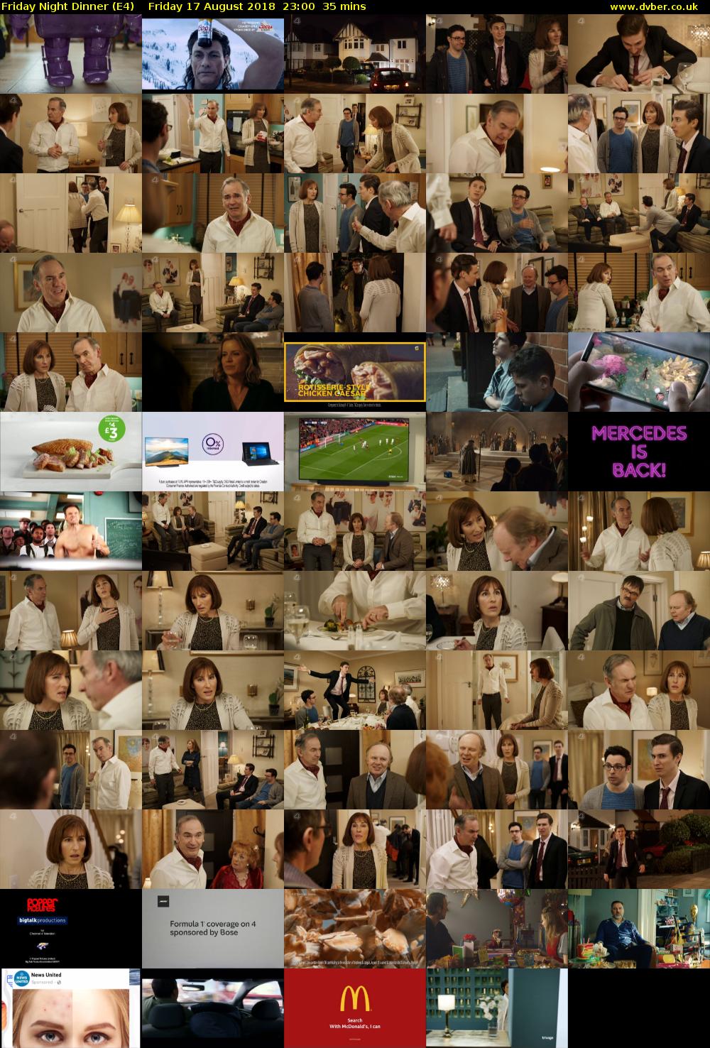 Friday Night Dinner (E4) Friday 17 August 2018 23:00 - 23:35
