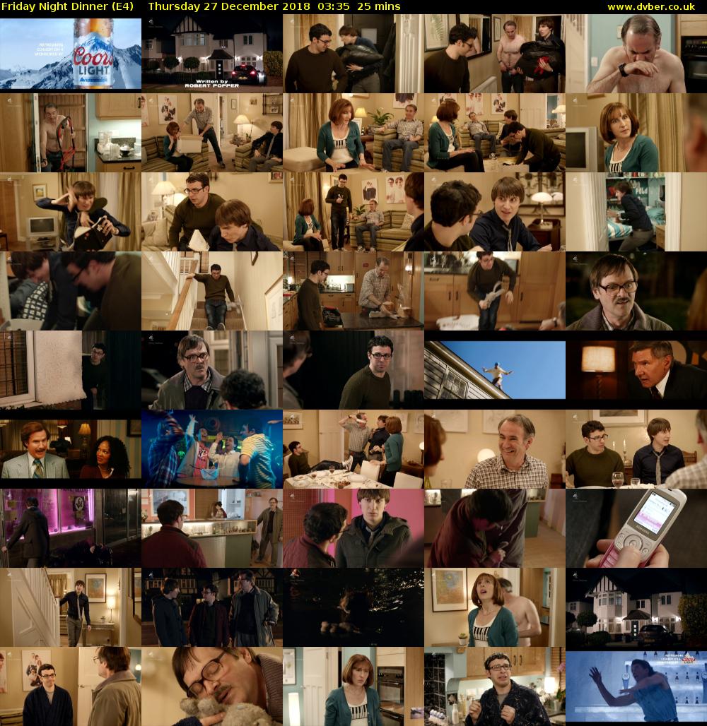 Friday Night Dinner (E4) Thursday 27 December 2018 03:35 - 04:00