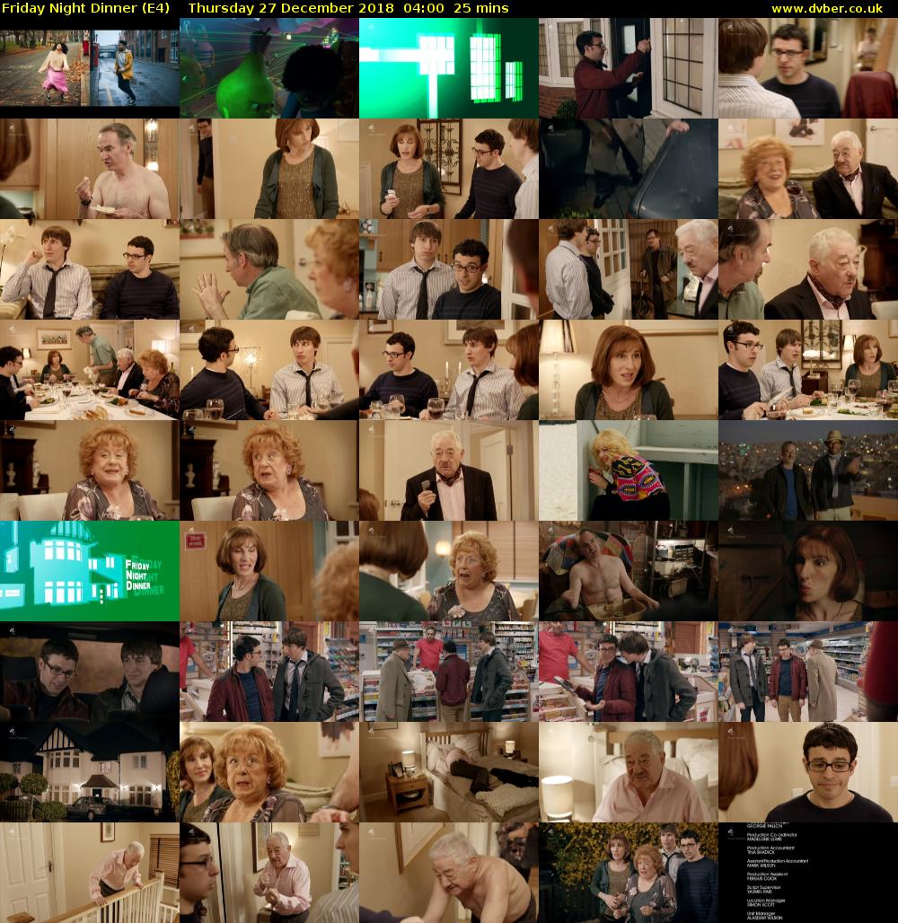 Friday Night Dinner (E4) Thursday 27 December 2018 04:00 - 04:25