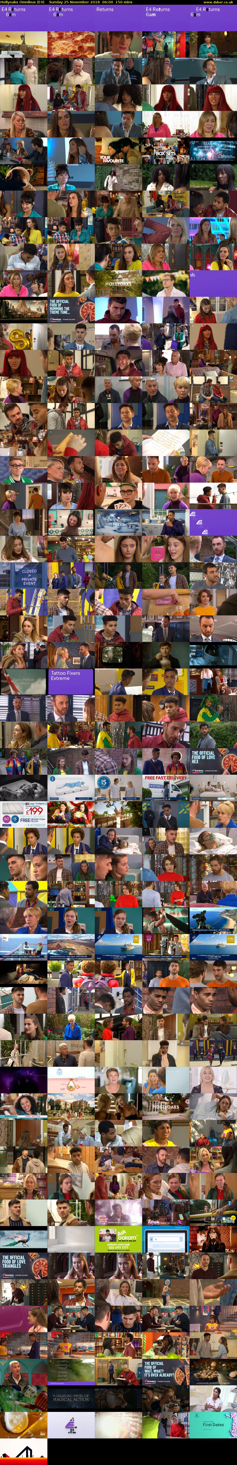 Hollyoaks Omnibus (E4) Sunday 25 November 2018 06:00 - 08:30