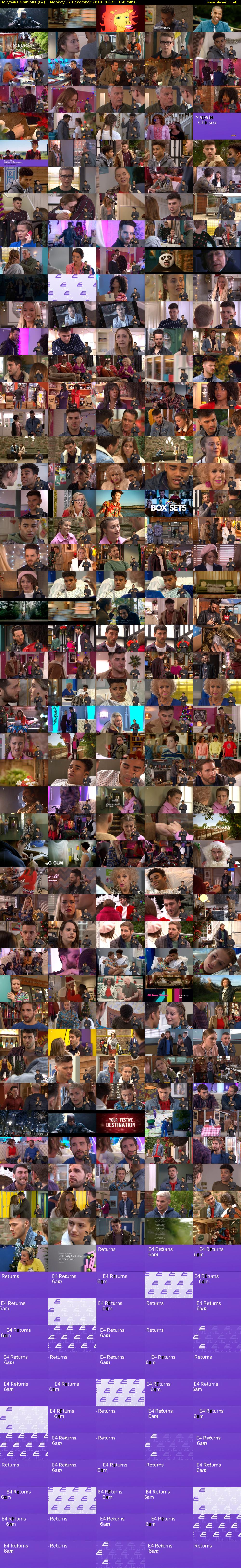 Hollyoaks Omnibus (E4) Monday 17 December 2018 03:20 - 06:00
