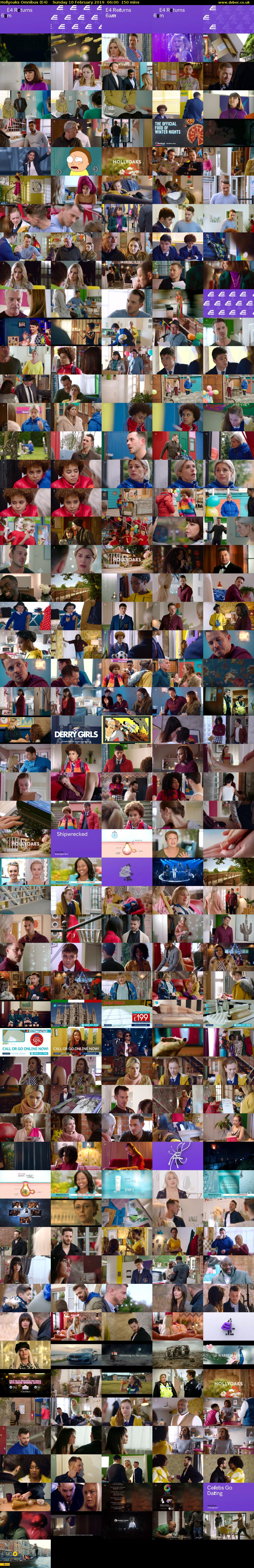 Hollyoaks Omnibus (E4) Sunday 10 February 2019 06:00 - 08:30