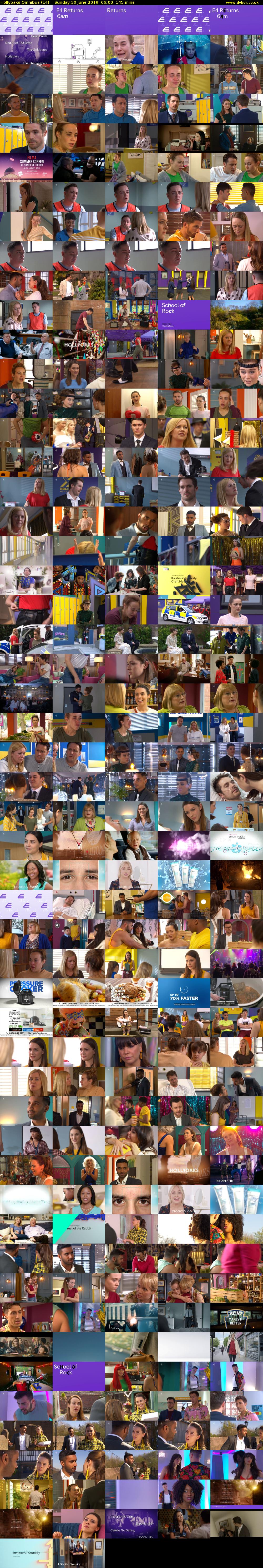 Hollyoaks Omnibus (E4) Sunday 30 June 2019 06:00 - 08:25
