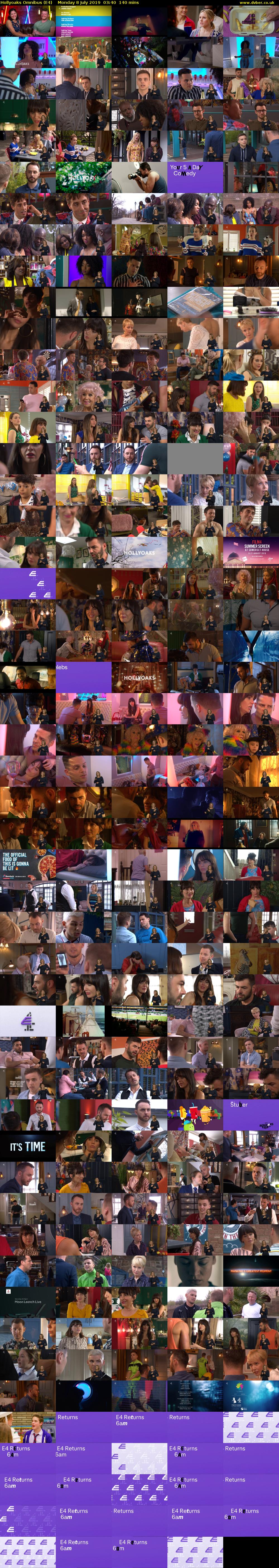 Hollyoaks Omnibus (E4) Monday 8 July 2019 03:40 - 06:00